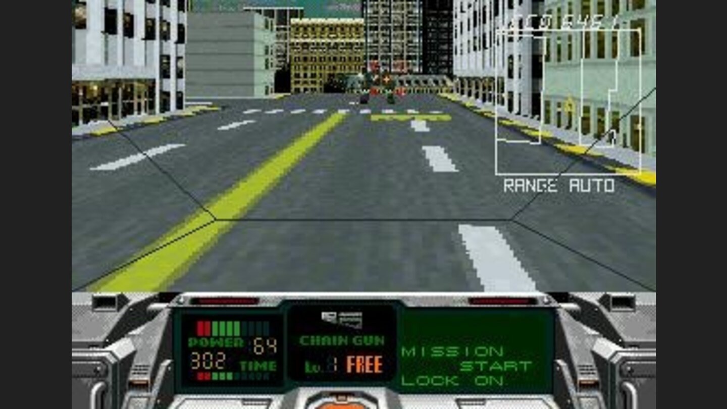 Targeting an enemy bot.