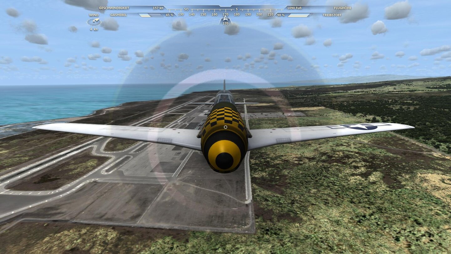 Microsoft FlightDie P-51 Mustang lässt sich nur in der Außenperspektive steuern.