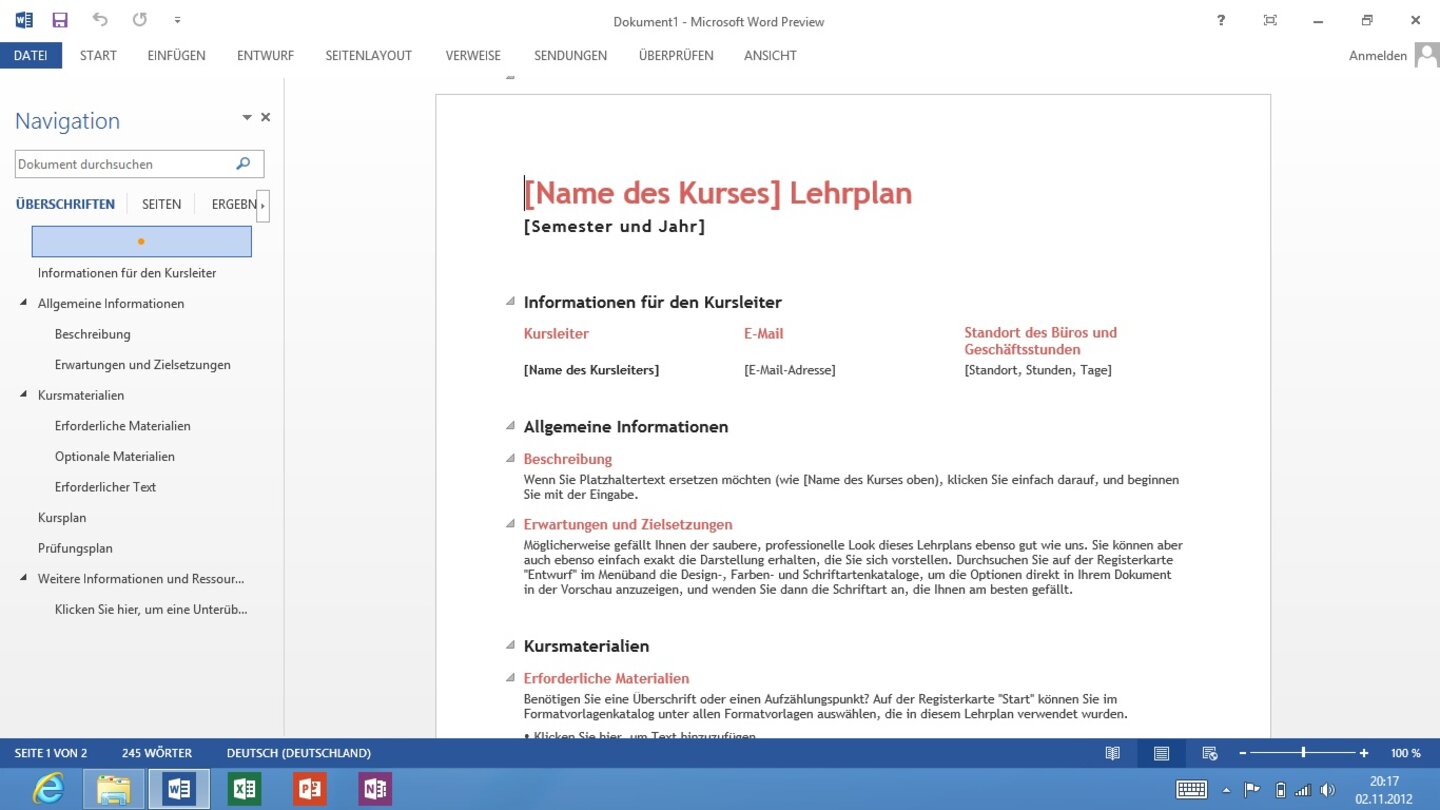 Microsoft Office 2013 für Windows 8 RT