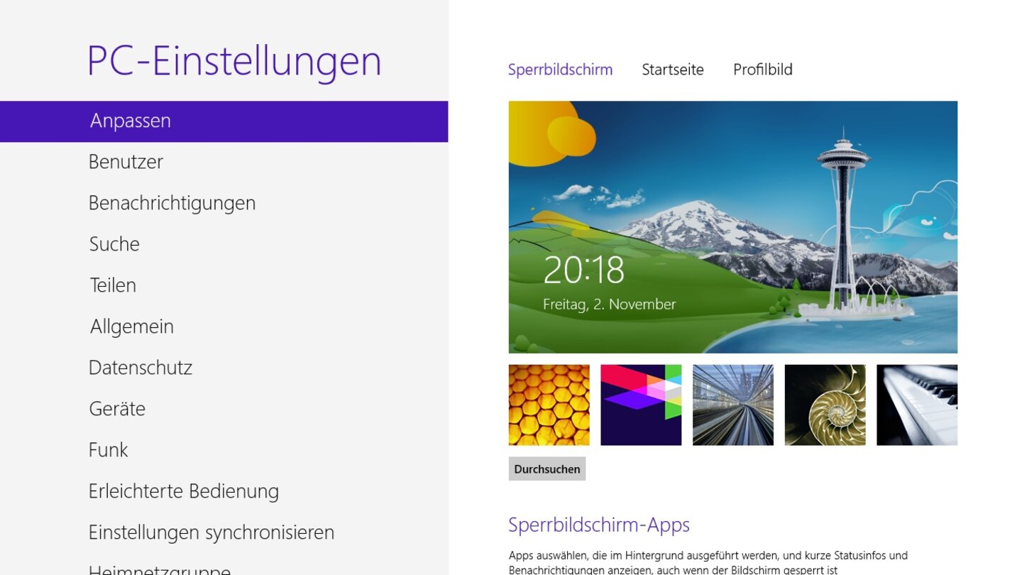 Microsoft Windows 8 RT auf dem Microsoft Surface