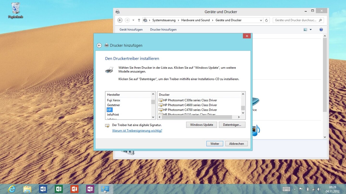 Microsoft Windows 8 RT auf dem Microsoft Surface
