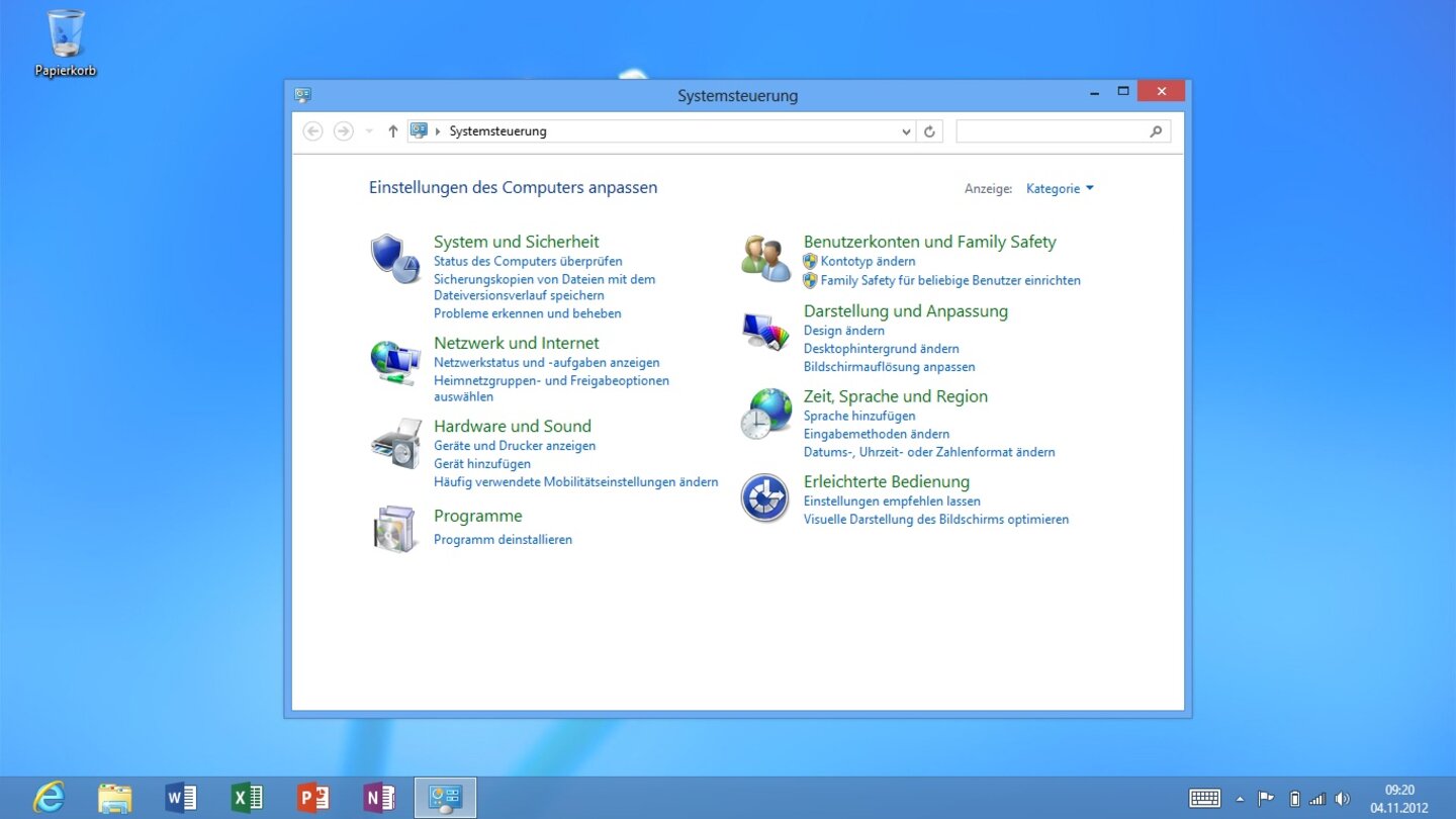 Microsoft Windows 8 RT auf dem Microsoft Surface