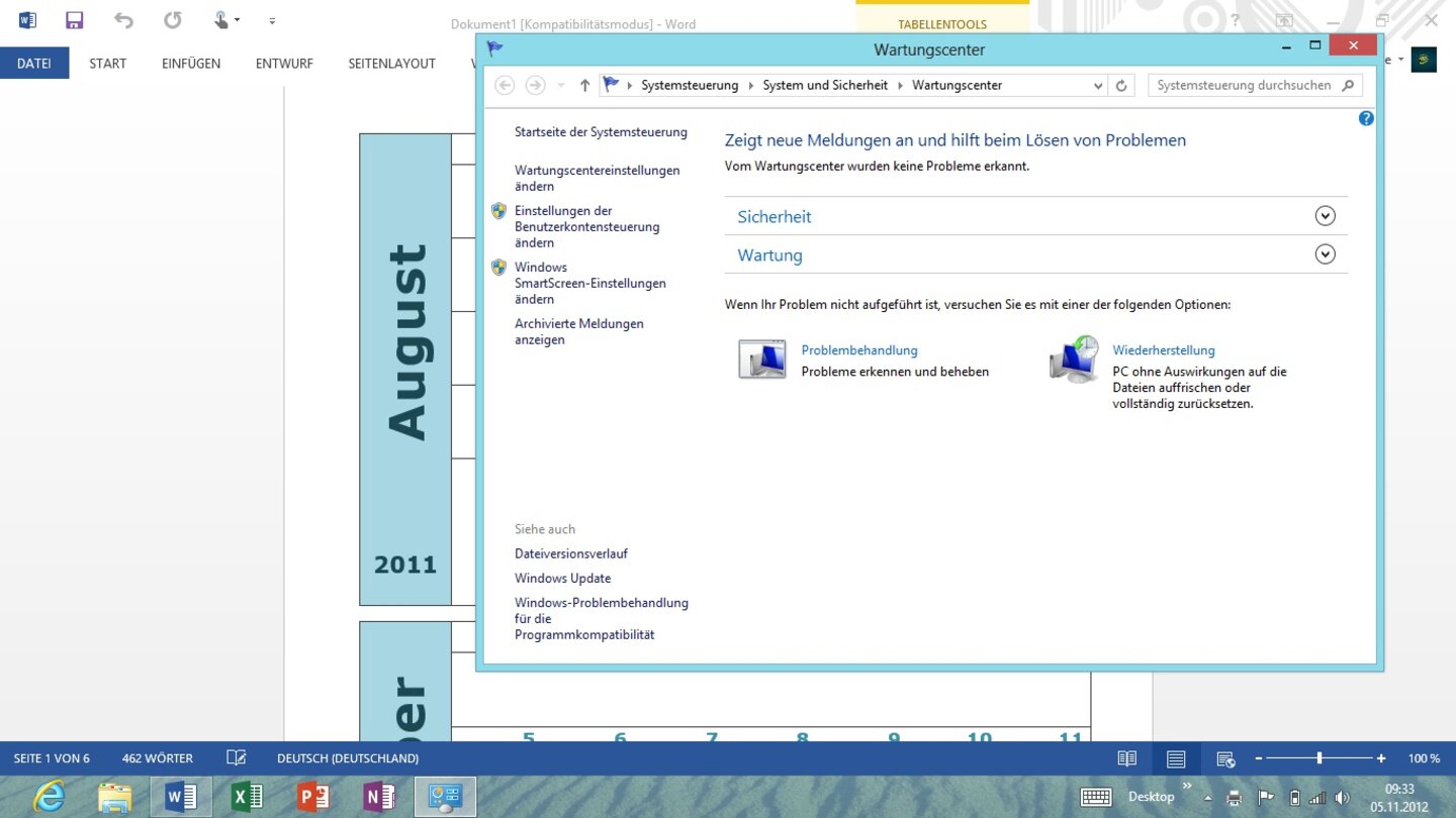 Microsoft Windows 8 RT auf dem Microsoft Surface