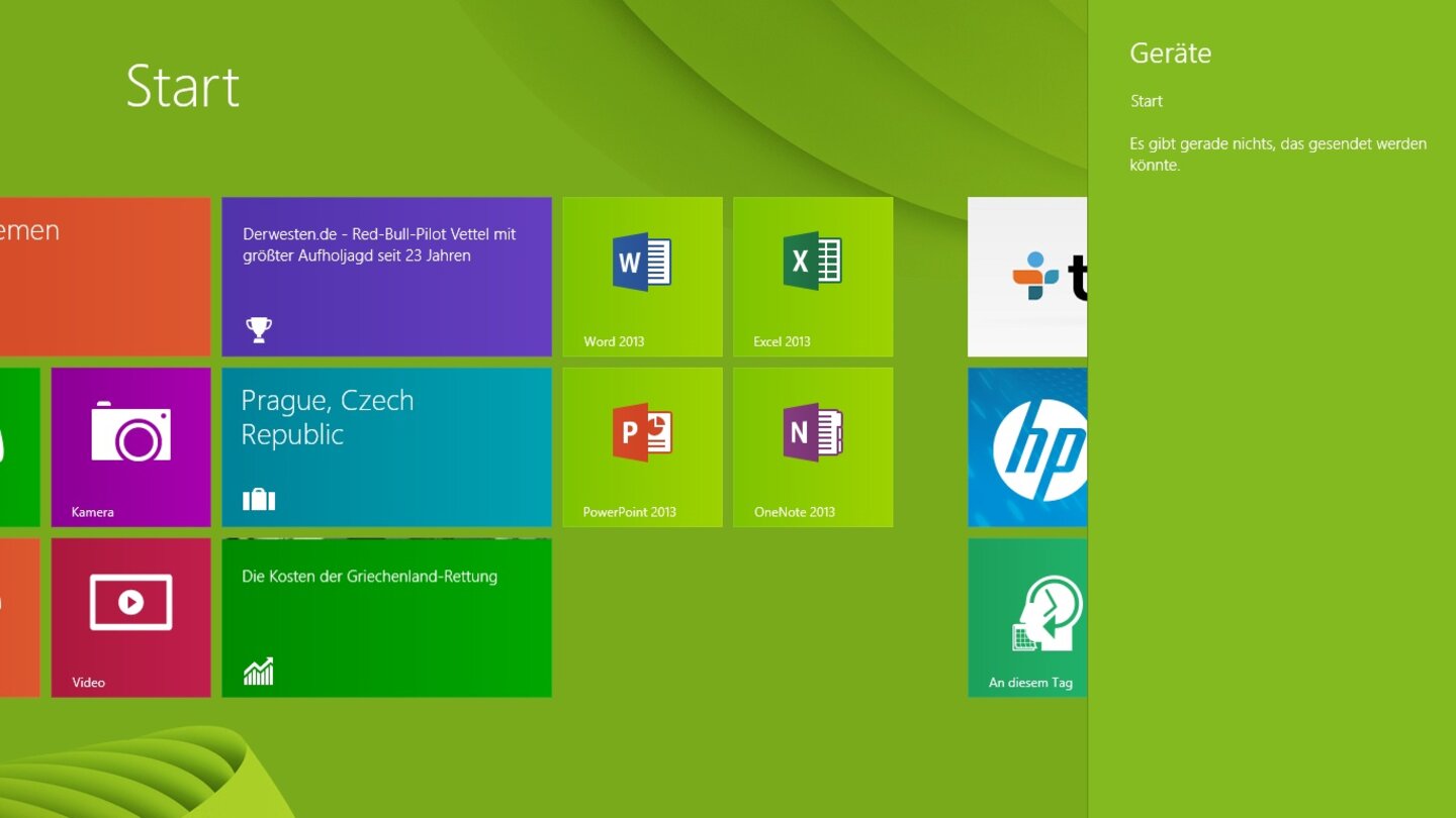 Microsoft Windows 8 RT auf dem Microsoft Surface
