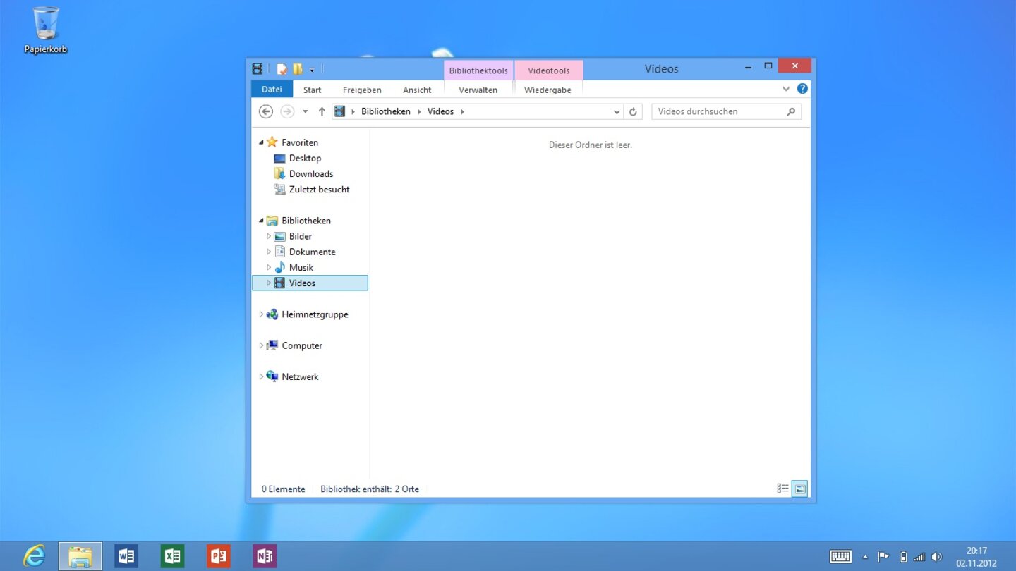 Microsoft Windows 8 RT auf dem Microsoft Surface
