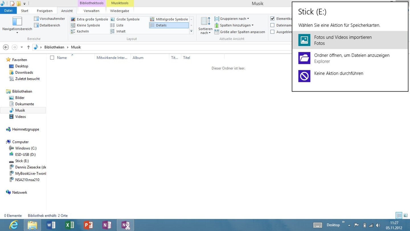 Microsoft Windows 8 RT auf dem Microsoft Surface