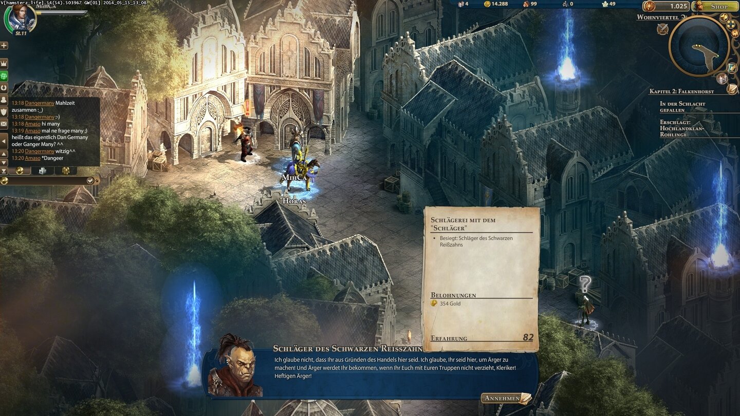 Might & Magic: Heroes OnlineQuestgeber und andere NPCs treiben die Hauptstory mit kurzen Dialogen voran.