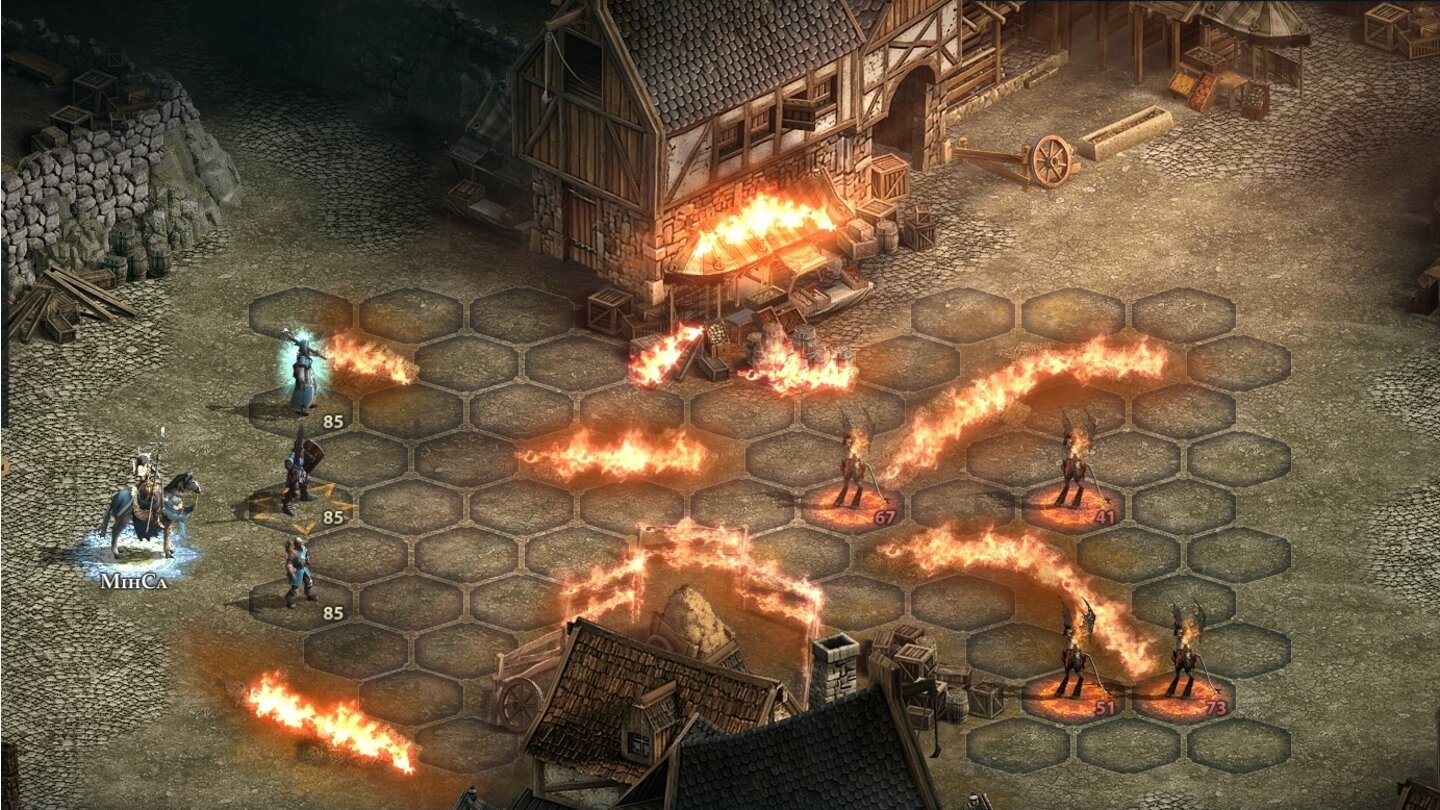 Might & Magic: Heroes OnlineAuch die Hexchlachtfelder sind schick animiert, wie die Truppen.