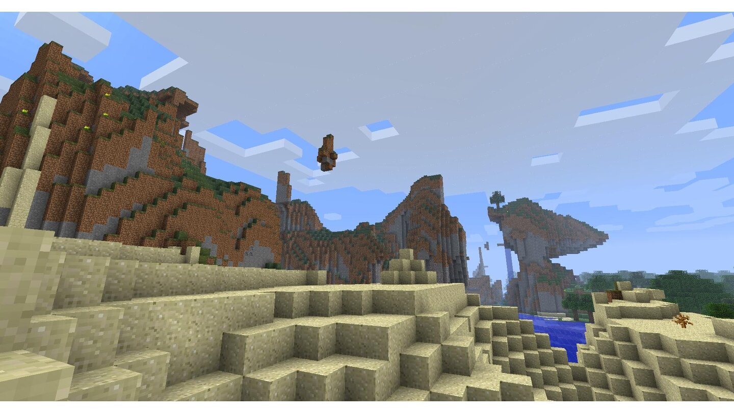 Minecraft - Adventure-Update 1.8 Die Wolkenhöhe ist mit 1.8 an die maximale Bauhöhe angepasst.