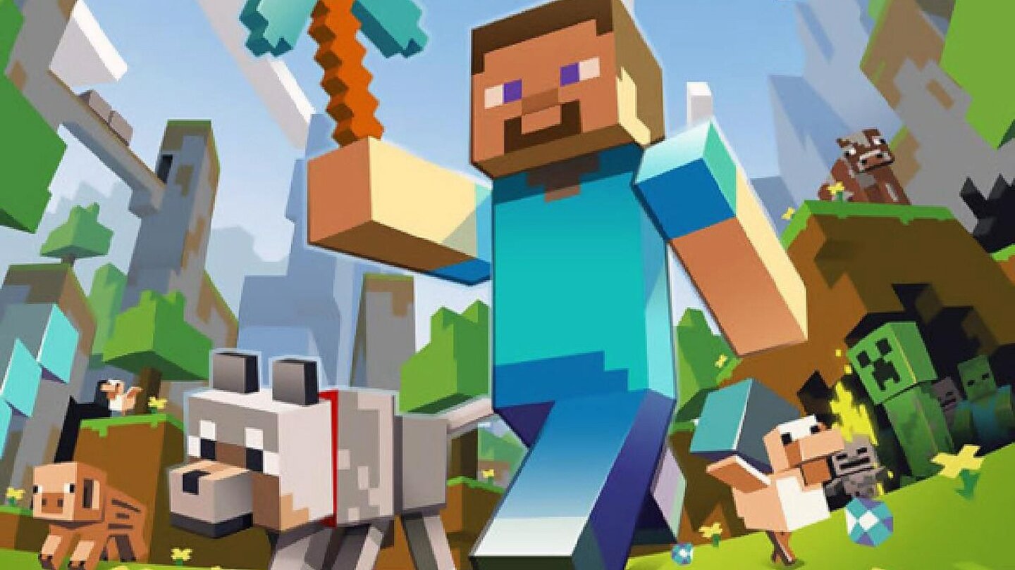 Minecraft PS4Auf der gamescom für das Publikum spielbar