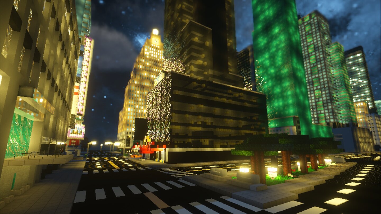 MinecraftDer Times Square in Klötchen-Optik