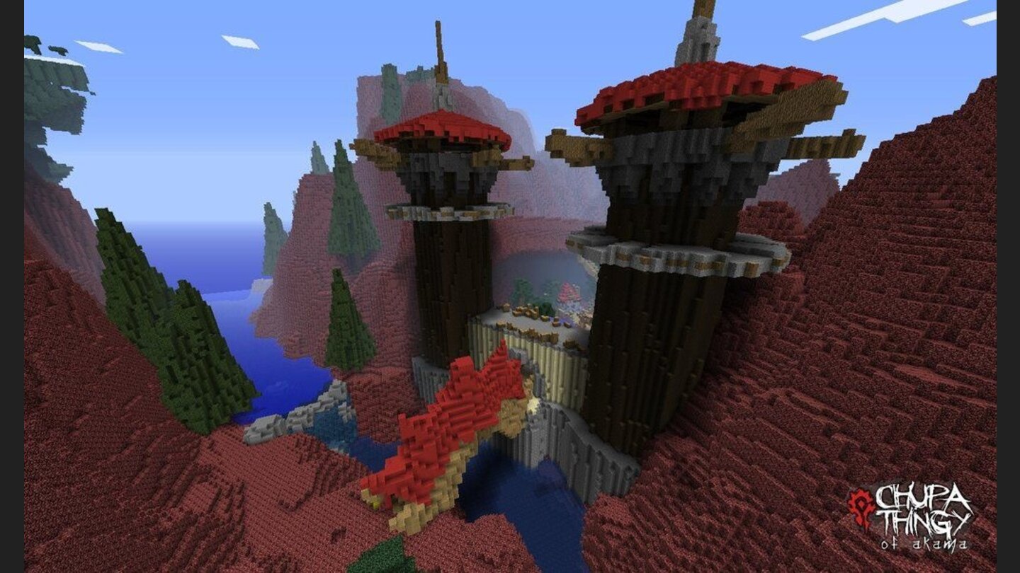 World of Warcraft nachgebautIn diesem Bild zeigt der Modder Ramsey einen Nachbau des Hintereingangs von Orgrimmar.