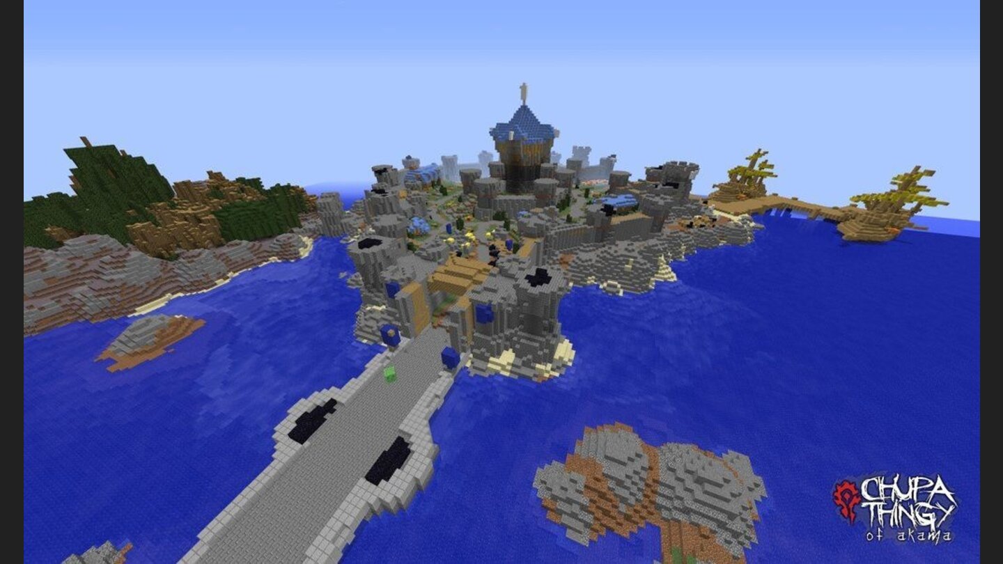 World of Warcraft nachgebautIn diesem Bild zeigt der Modder Ramsey einen Nachbau der Insel Theramore
