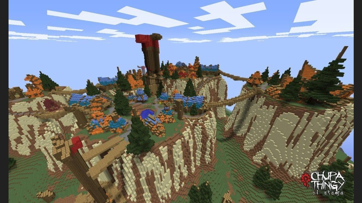 World of Warcraft nachgebautIn diesem Bild zeigt der Modder Ramsey einen Nachbau der Tauren-Hauptstadt Donnerfels