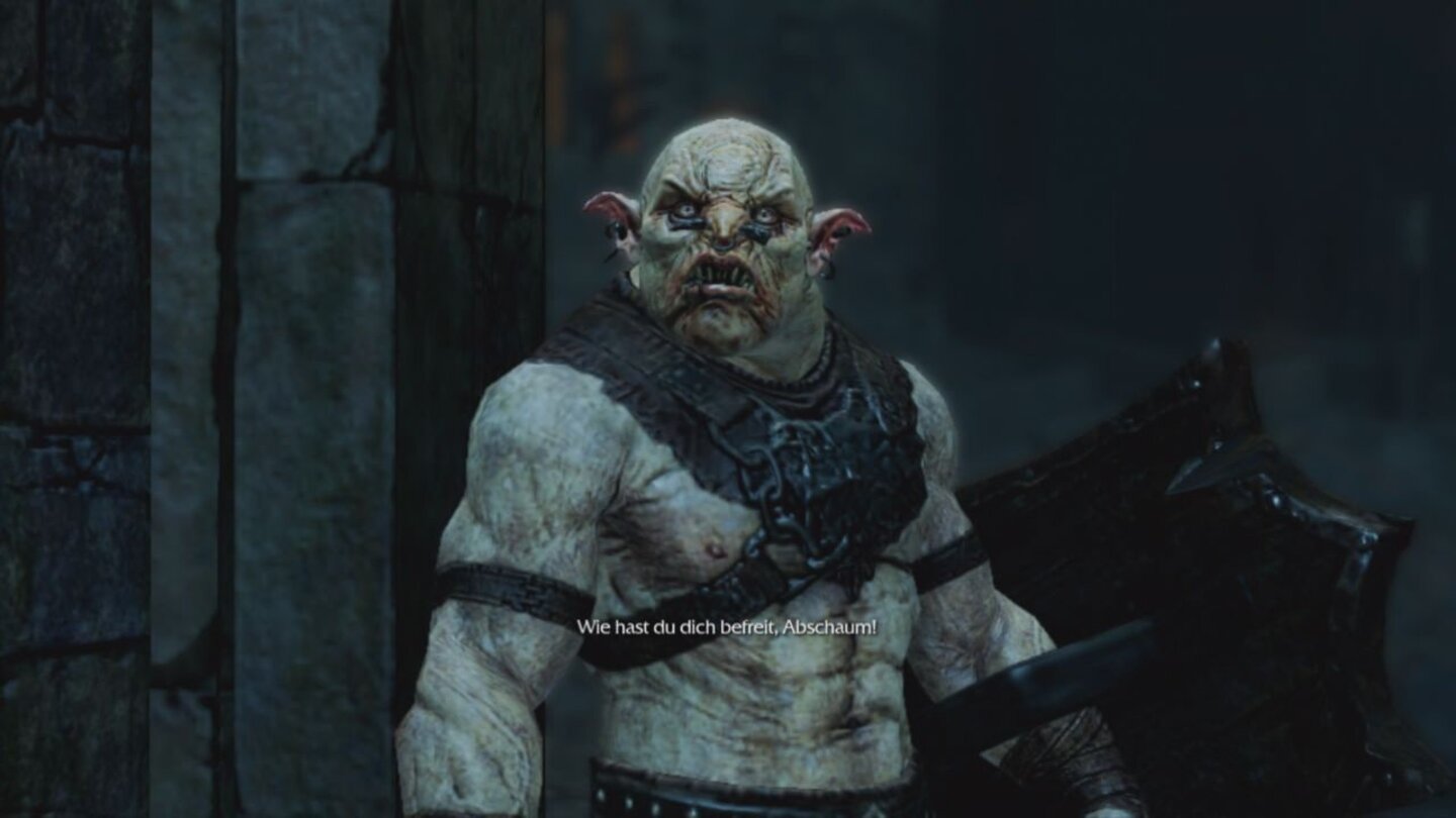 Mittelerde: Mordors Schatten - Screenshots der Last-Gen-Version (Xbox 360 / PS3)Die Orks tragen häufig die gleiche Ausrüstung und die gleichen Waffen. Optisch gibt es wenige Unterschiede. (Xbox 360)