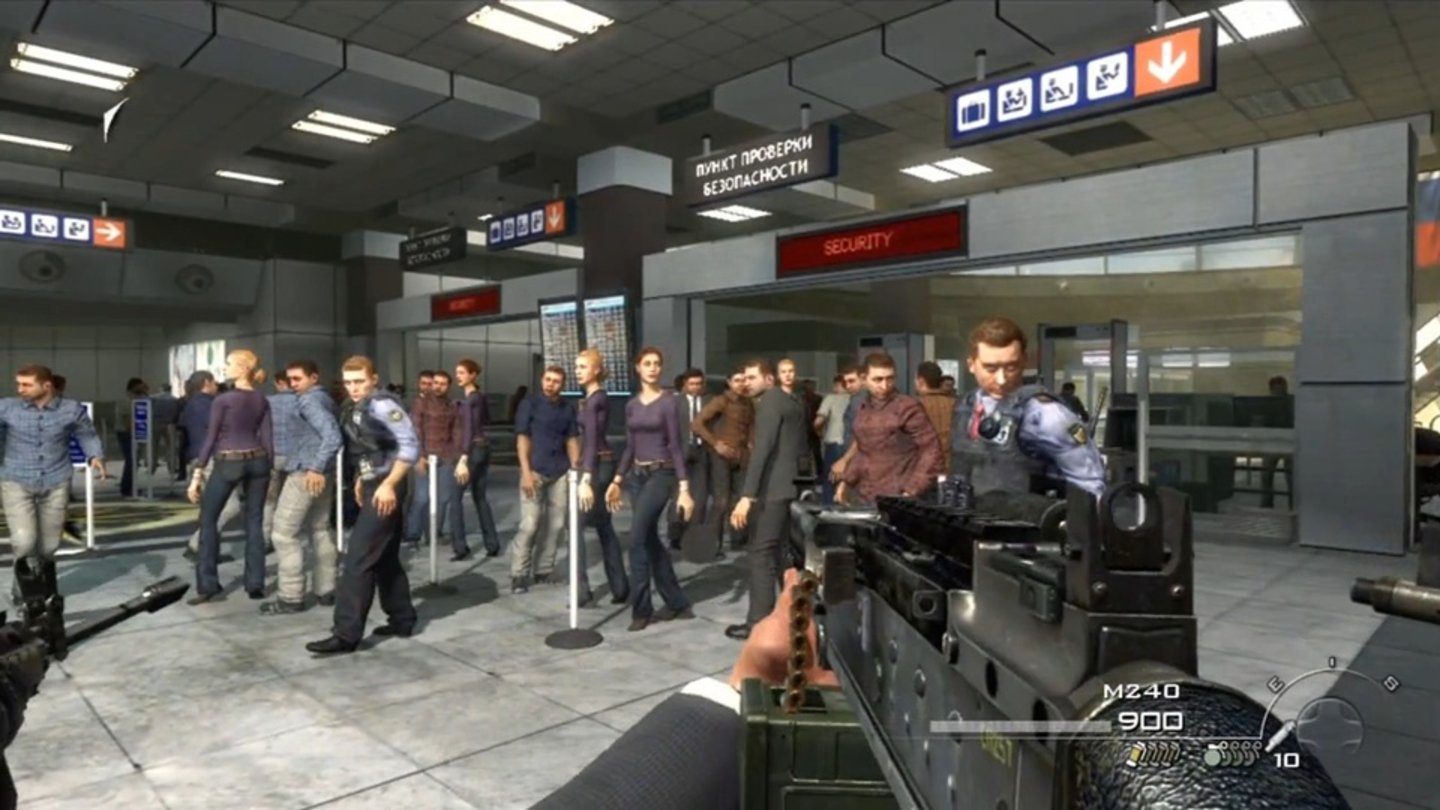 Modern Warfare 2... werden wir als Undercover-Agent Joseph Allen in Makarovs Organisation eingeschleust und müssen an einem Massaker in einem russischen Flughafen teilnehmen.