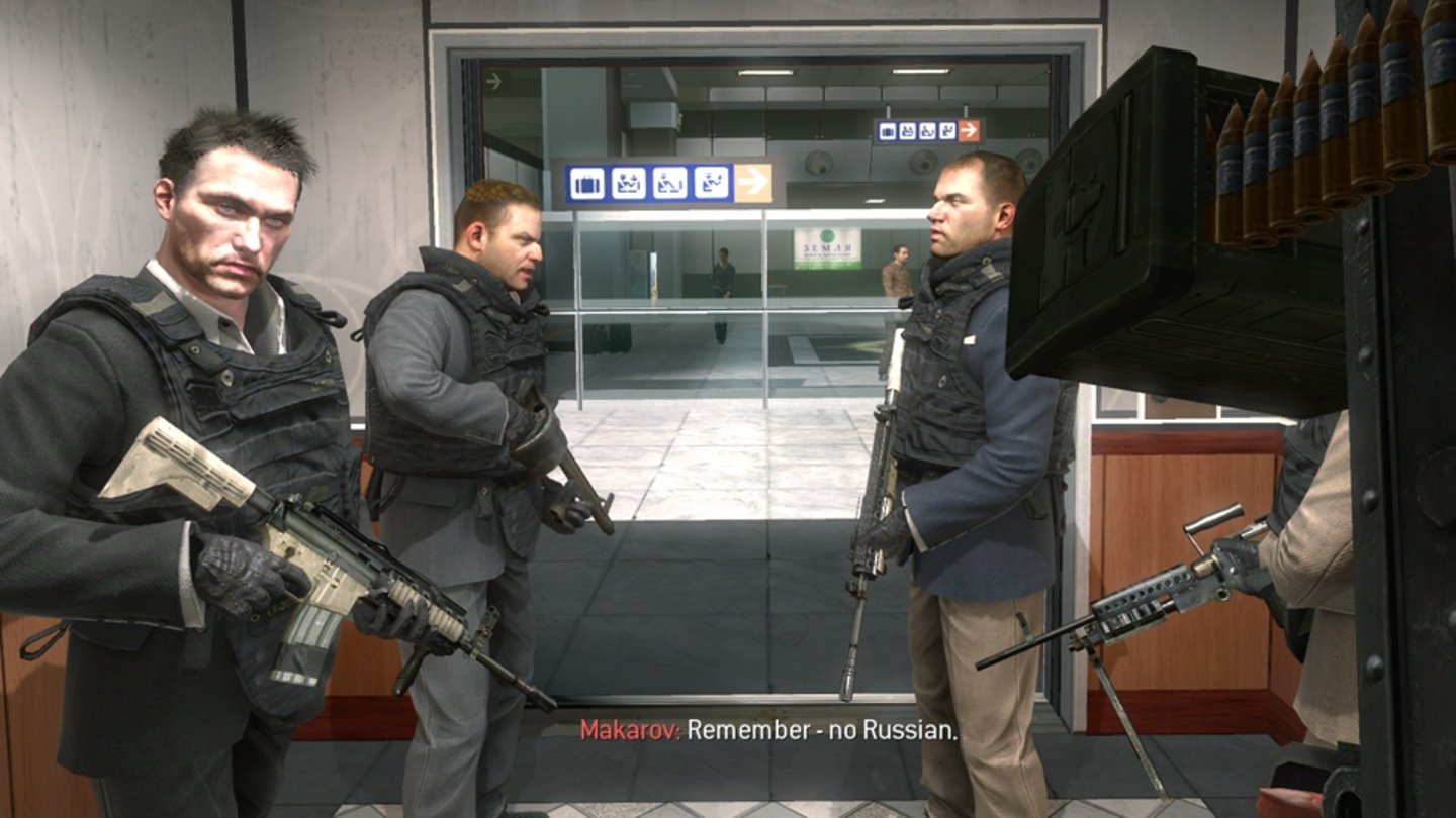 Modern Warfare 2Nach Zakhaevs Tod verübt desssen rechte Hand Vladimir Makarov (links) in Modern Warfare 2 mehrere brutale Anschläge gegen westliche Länder.