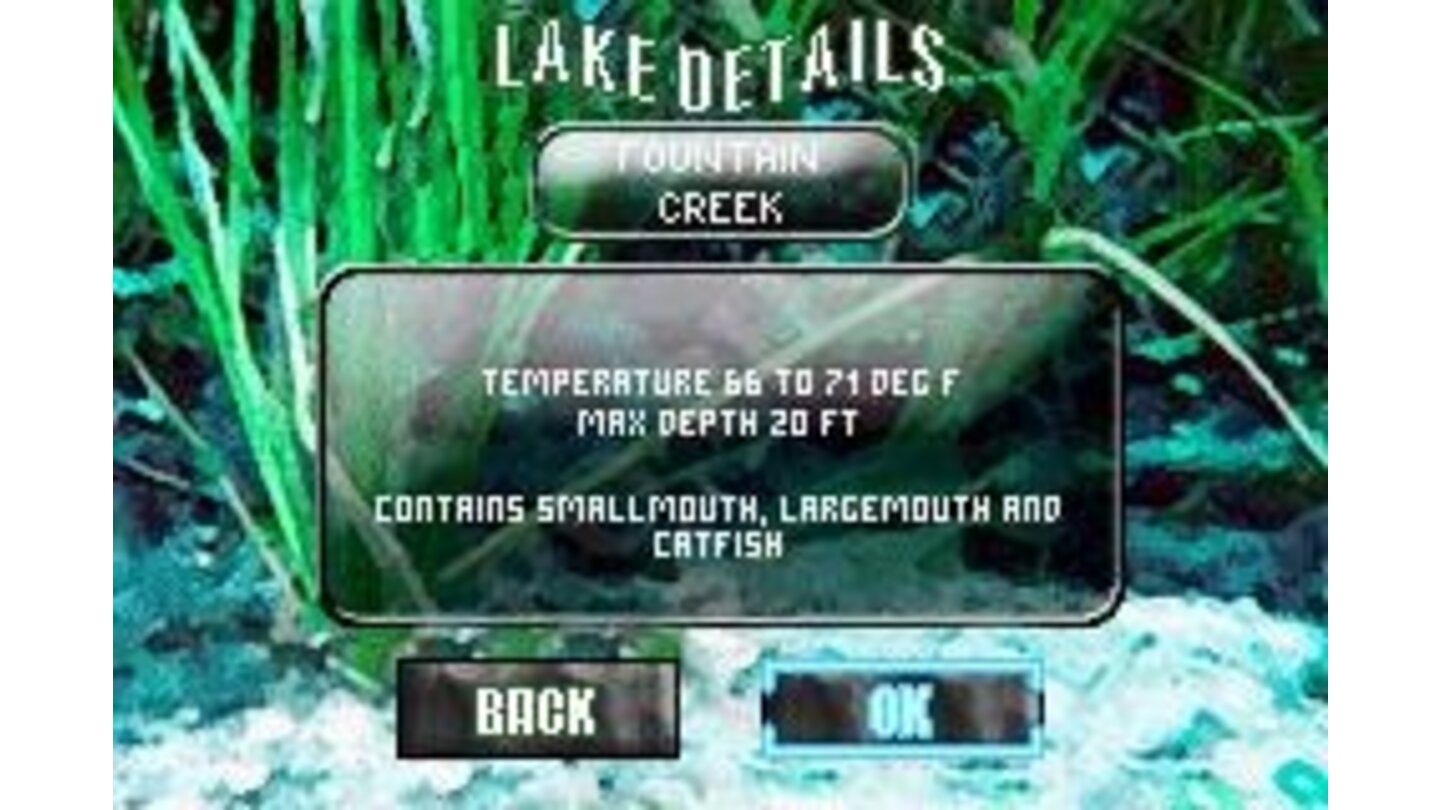 Each lake has information about it
