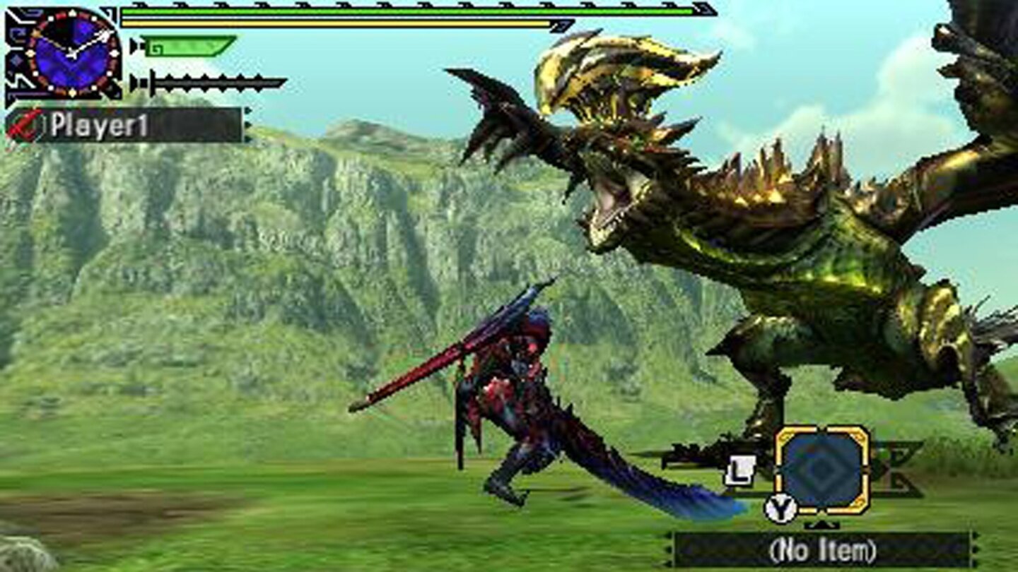 Monster Hunter GenerationsDie Elemente der Benutzeroberfläche sind in Monster Hunter Generations etwas gewachsen. Das ist zunächst gewöhnungsbedürftig, erleichtert aber die Übersicht.