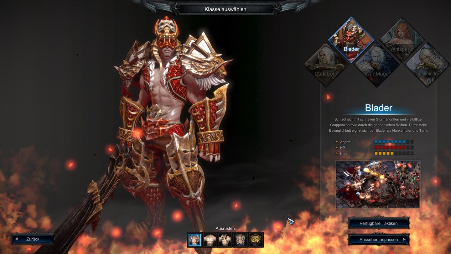 MU LegendDer Blade ist wahlweise ein schneller und aggressiver Nahkämpfer oder ein Tank.