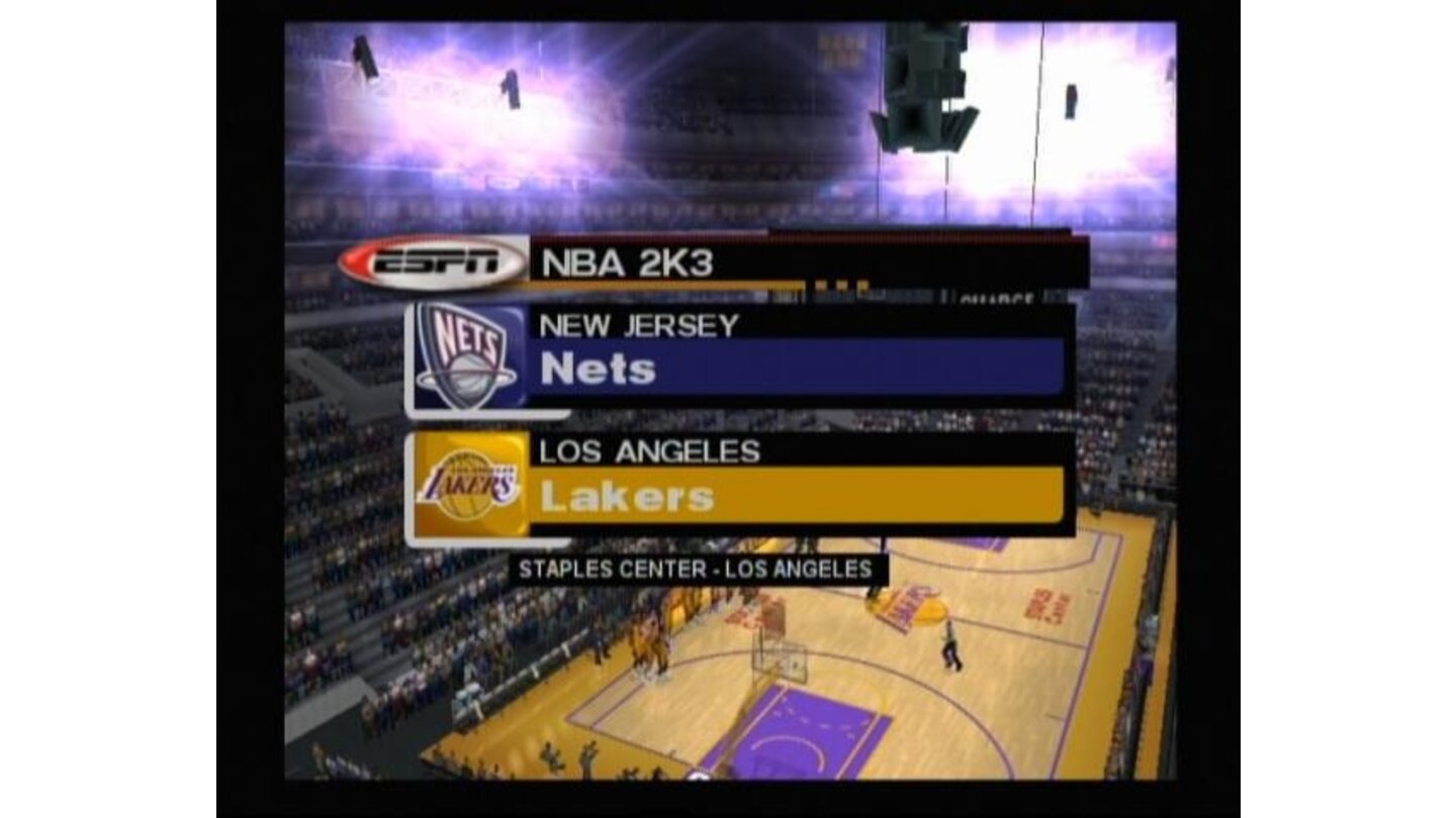 The match between Nets and Lakers is about to begin