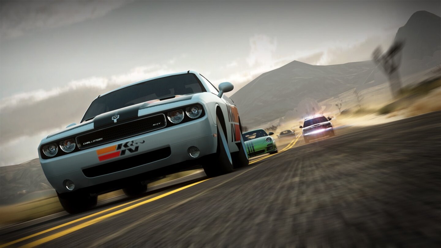 Need for Speed: The RunDie fahrbaren Automodelle sehen schick aus. Von der Landschaft kann man das nicht immer behaupten.