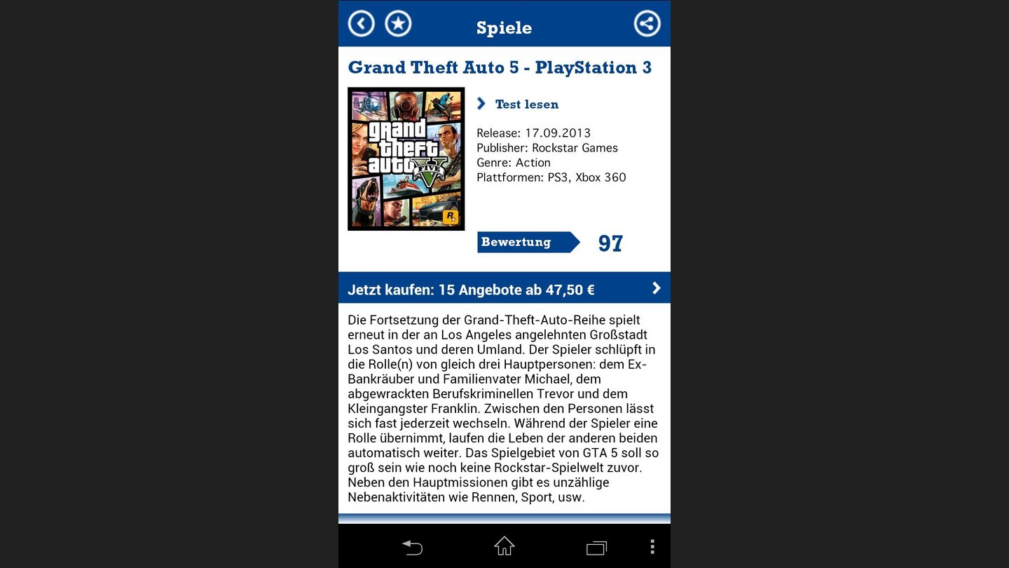 Neue GamePro-AppDie Spiele-Übersicht unserer Datenbank zeigt alle wichtigen Informationen zu einem Titel.