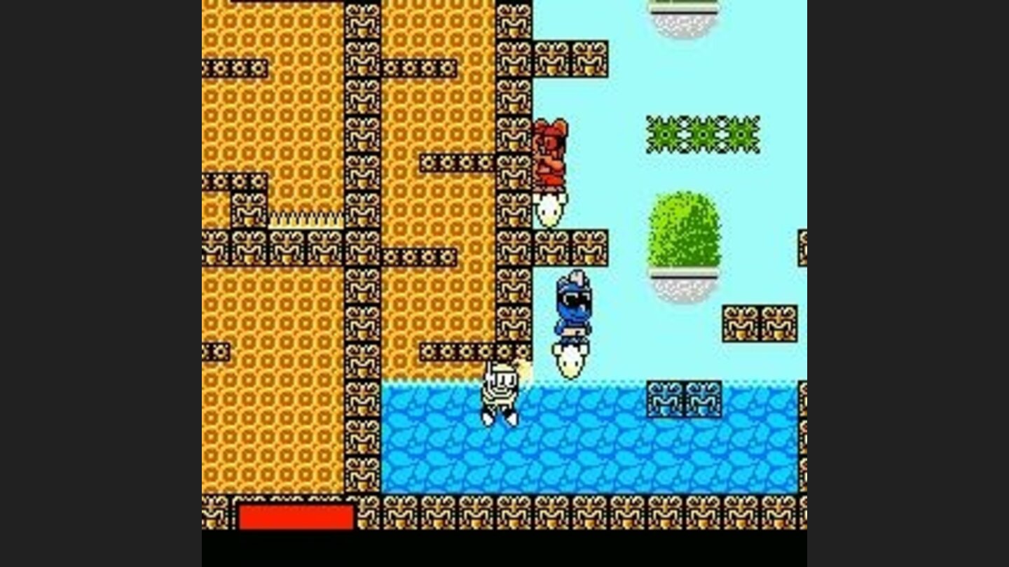 Squirting water at enemies