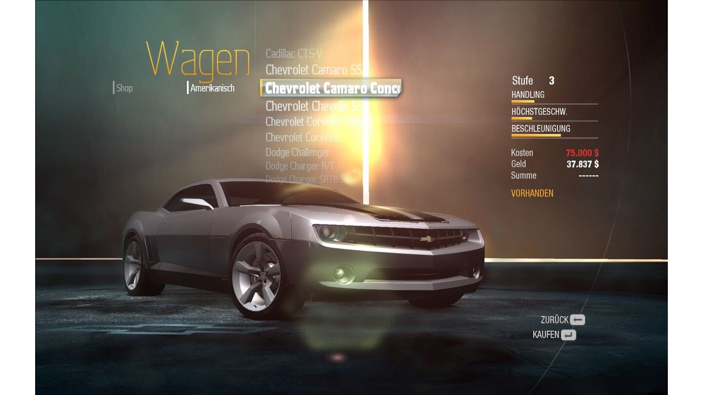 NFS Undercover: Chevrolet Camaro Concept