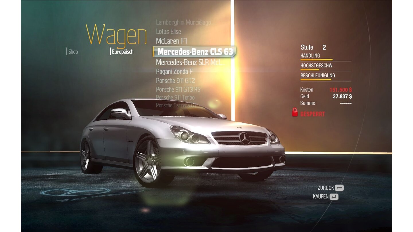 NFS Undercover: Mercedes-Benz CLS 63