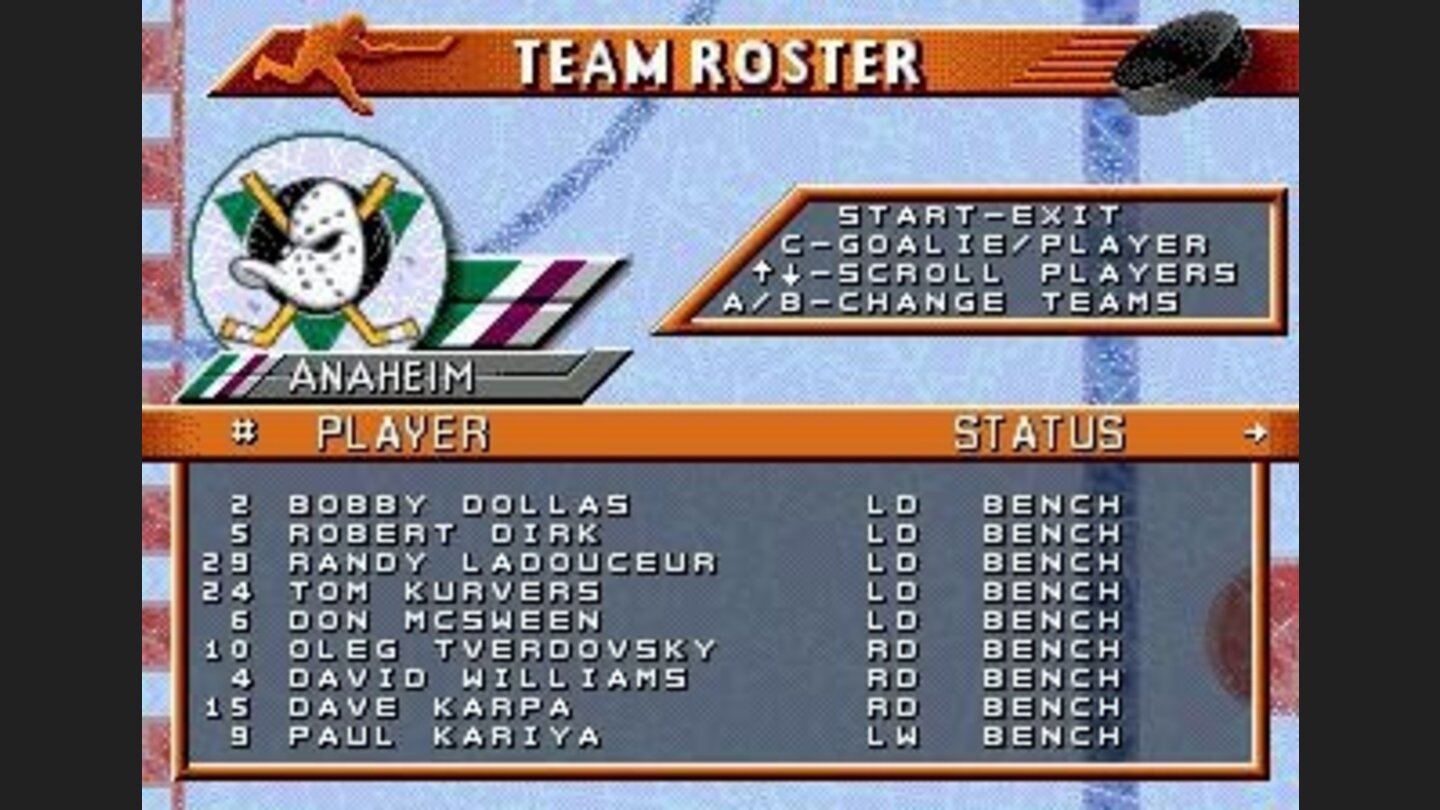 Team roster