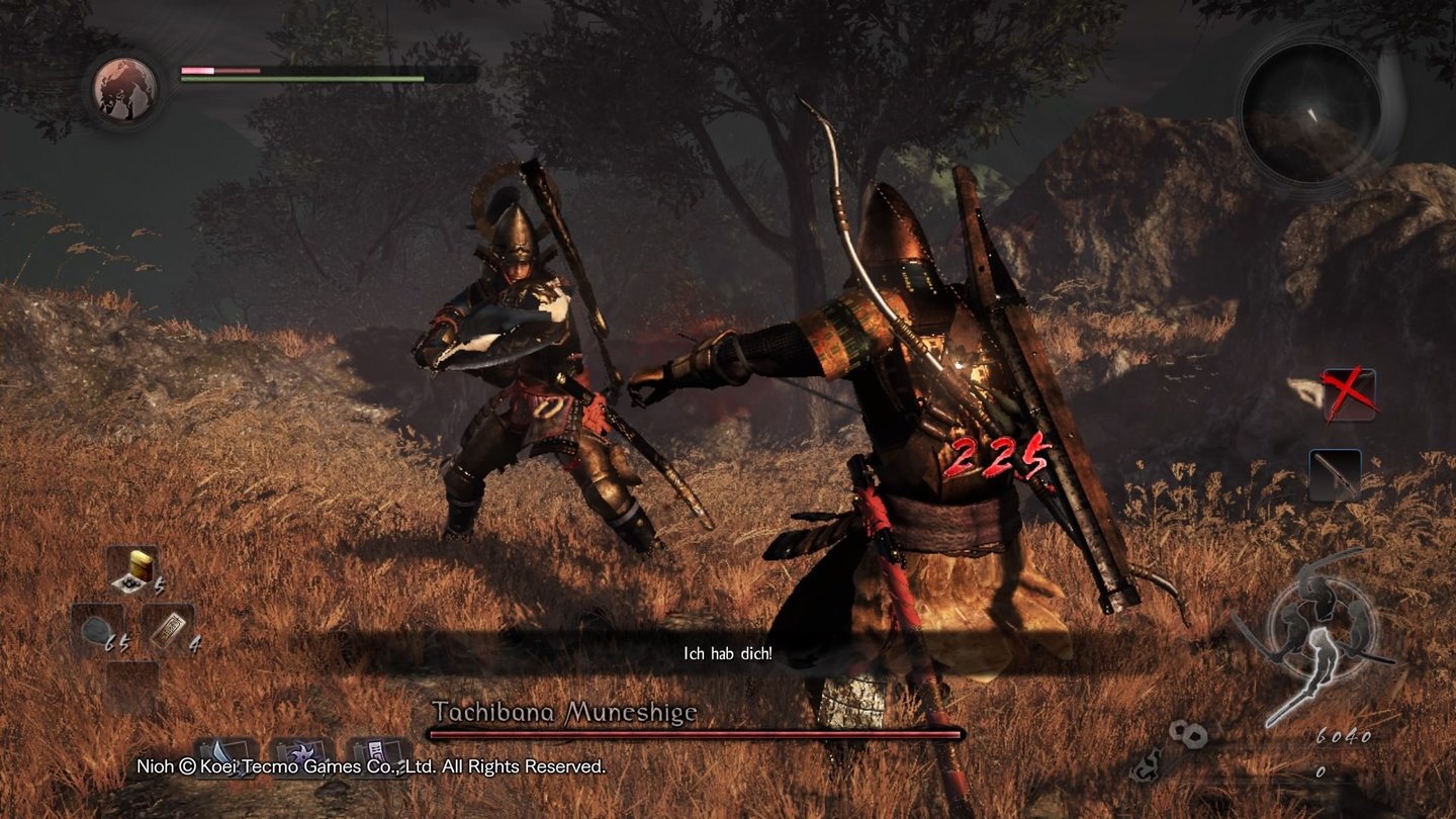 NiohIn den Bosskämpfen zeigt sich, wer das komplexe Kampfsystem wirklich gemeistert hat – wie in diesem optionalen Duell gegen den Samurai Tachibana Muneshige.
