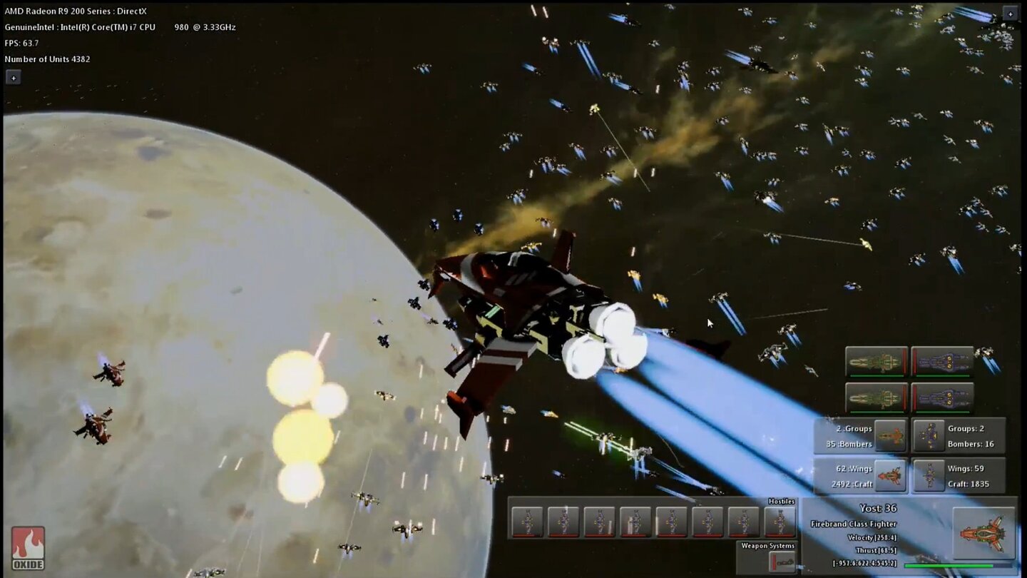 Zu den Mantle-Vorreitern zählen neben EA auch neue Studios wie Oxide-Game. Sie zeigen anhand der Nitrous-Engine und ihrer Star-Swarm-Demo, was mit Mantle möglich ist.