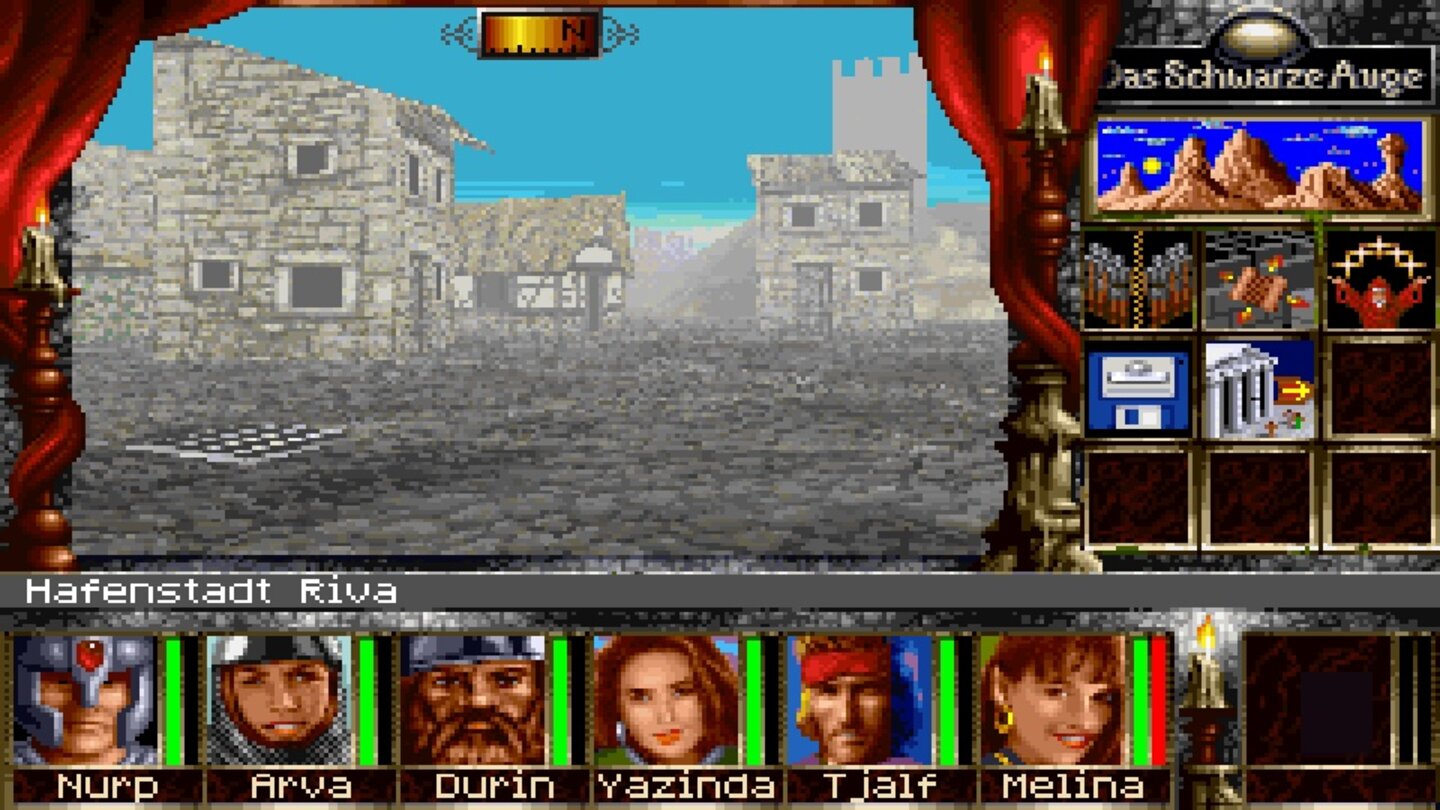 Nordland-Trilogie (199219941996) Ähnlich wie in den Amber-Spielen von Thalion finden lange Reisen auf der Weltkarte in der Draufsicht statt, Dungeons und Städte werden in einer 3D-Ansicht Schritt für Schritt erforscht und gekämpft wird rundenweise aus einer Iso-Perspektive. Nur der dritte Teil der Reihe Schatten über Riva bot dabei eine komplette 3D-Welt, die stufenlos beschritten wurde. Dafür gab es aber auch nur die Stadt Riva und die nähere Umgebung zu erkunden.