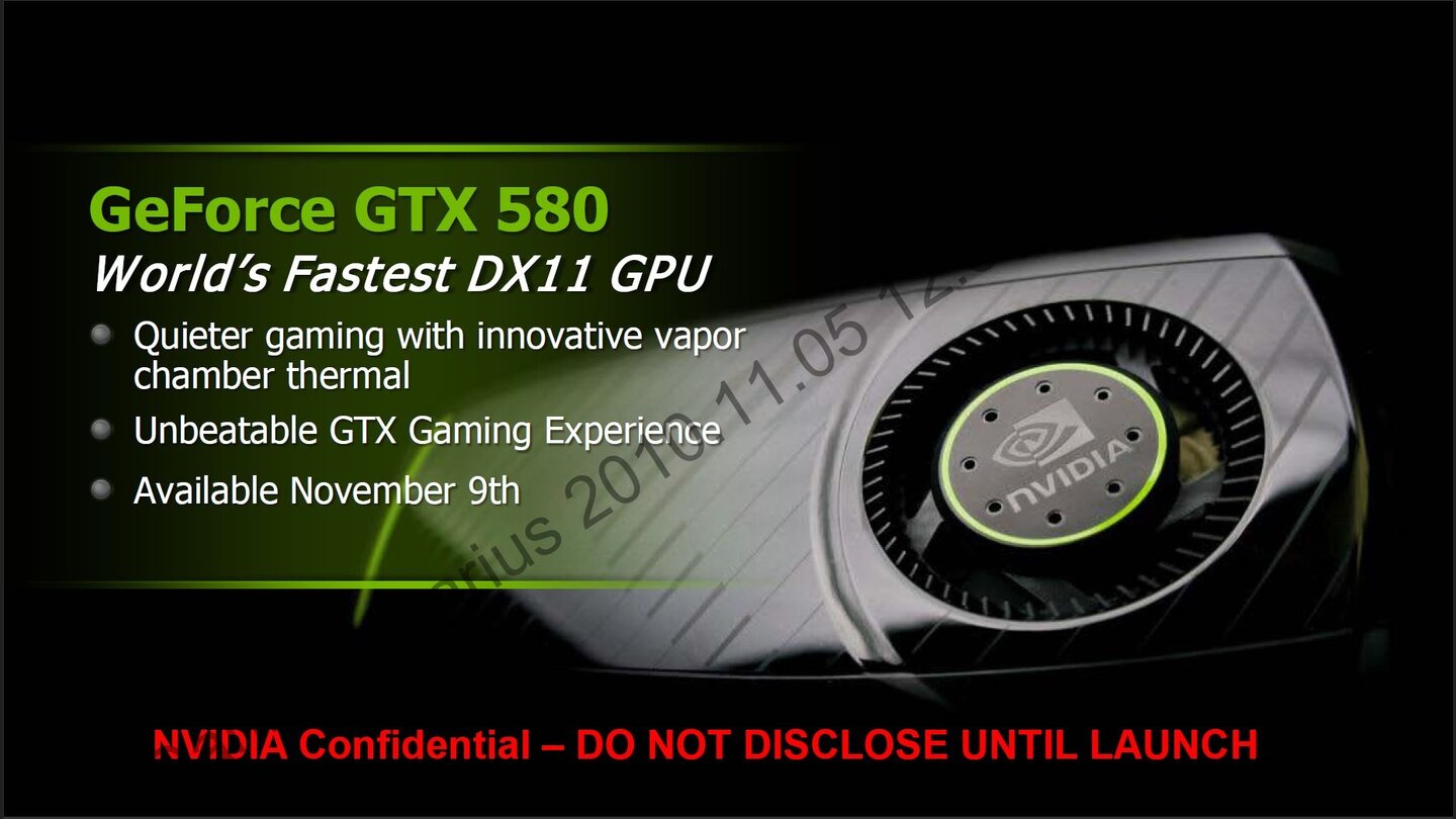 Nvidia Geforce GTX 580 Powerpoint