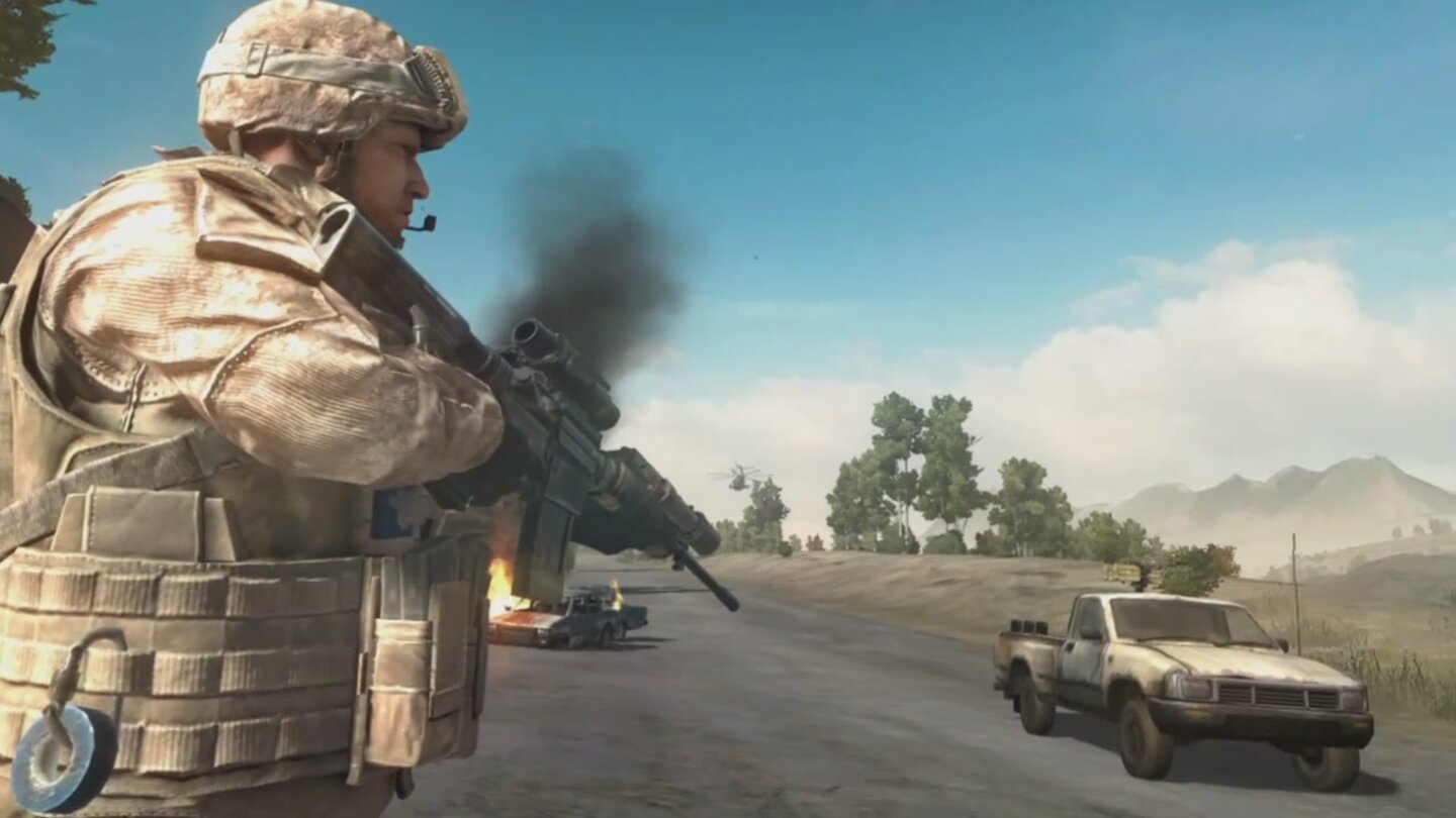 Operation Flashpoint: Red RiverScreenshots aus dem erste Ingame-Trailer.