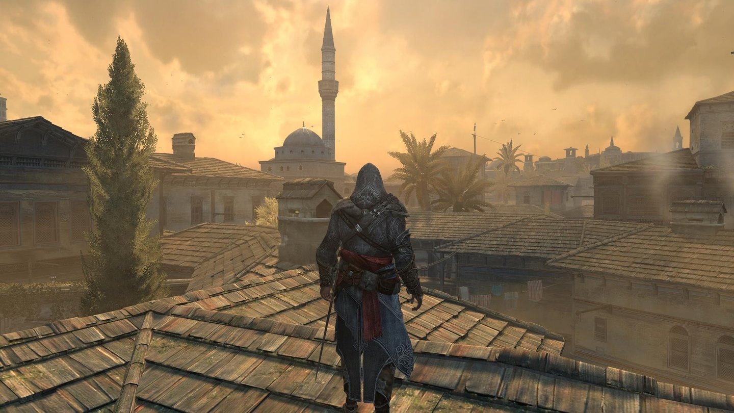 Assassin’s Creed: Revelations (2011)
2011 schließt Ubisoft Montreal die Geschichte um Ezio ab, der in Konstantinopel noch einmal gegen die Templer kämpfen muss. Es gibt zwar einige neue Elemente (Eroberung von Gebieten, Bomben), das Spielprinzip der Vorgänger wird jedoch nicht wesentlich verändert.