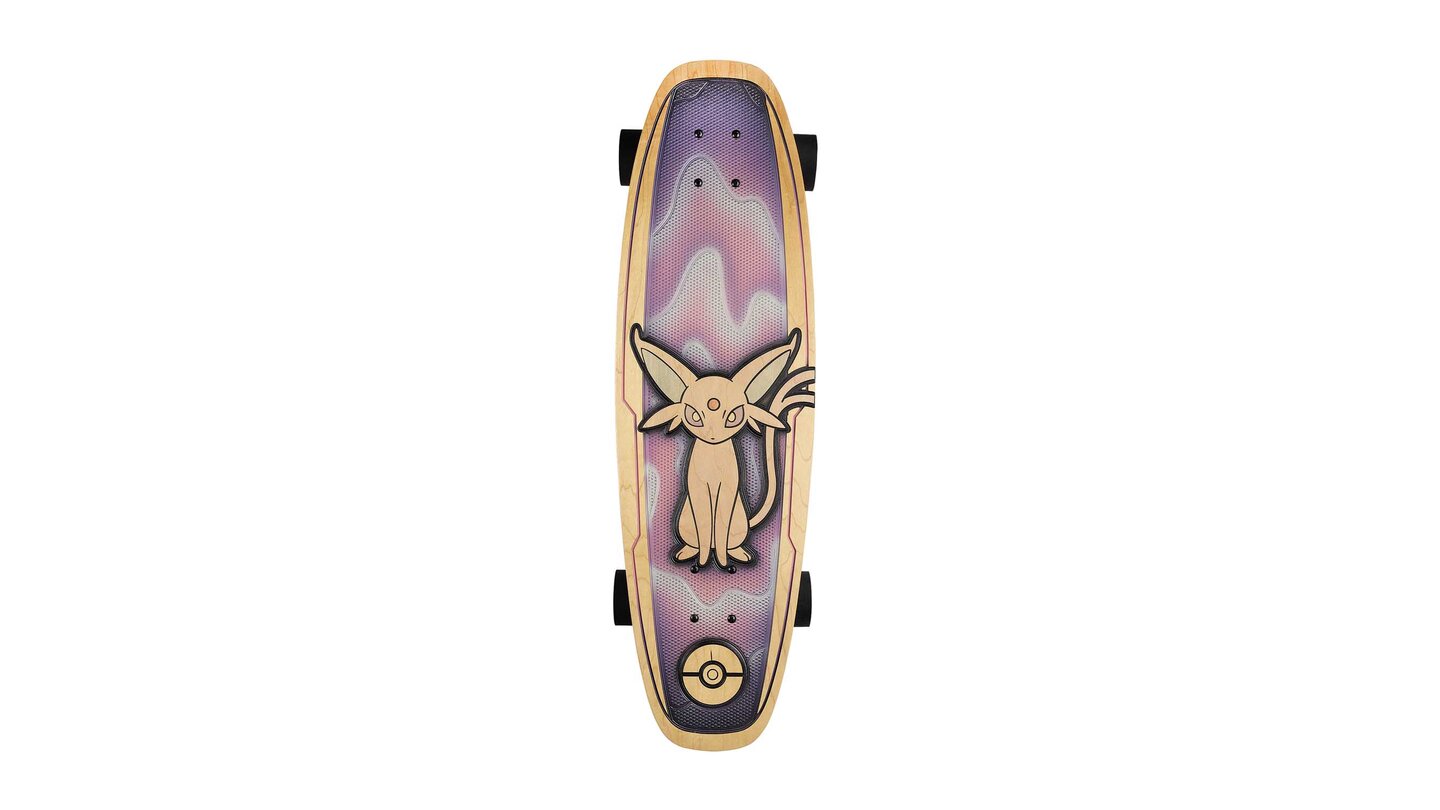Psiana auf einem Skateboard.