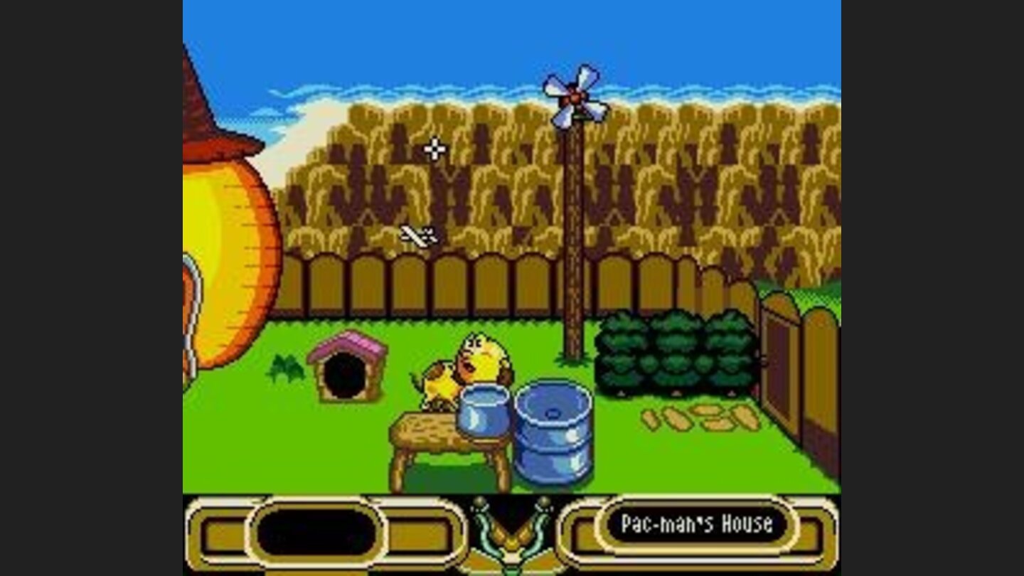 Pac-Man checks out the paper plane