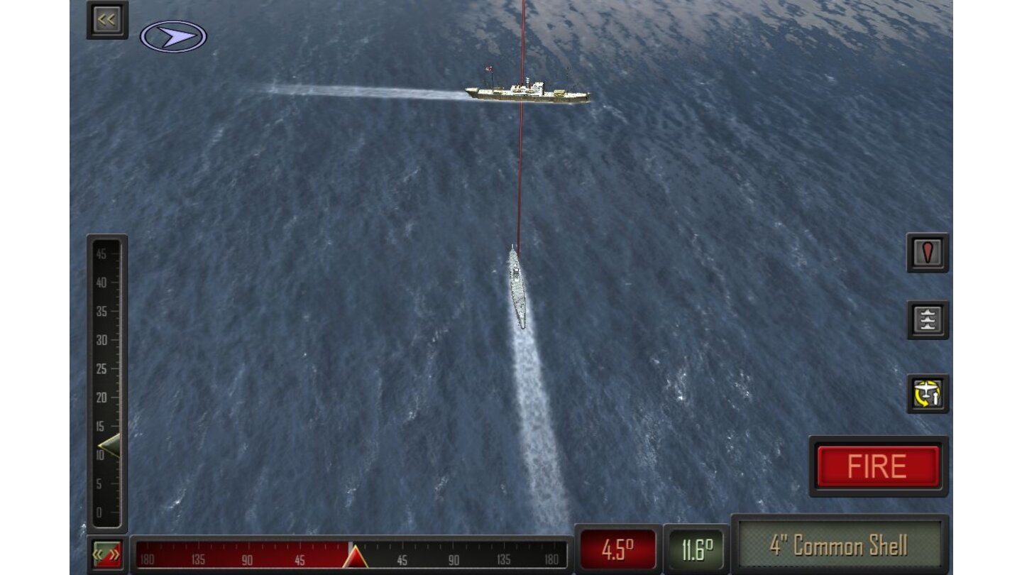 Pacific FleetZielen im Spiel ist dank eines einfachen Strahls auf dem HUD einfach - treffen dagegen schwer.