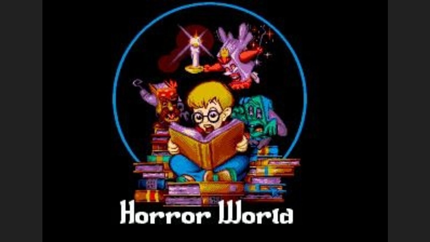Horror World intro screen.