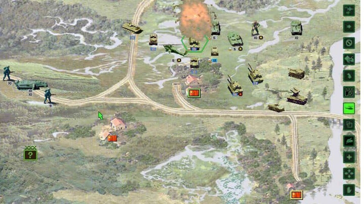 Dynasty General (1998) Jetzt ist das babylonische Nameswirrwarr endgültig losgebrochen. Im US-Original heißt das Spiel nämlich People’s General. Im Prinzip verlegt SSI sein Panzer General 3D in die damals moderne Zeit – ins Jahr 2005.