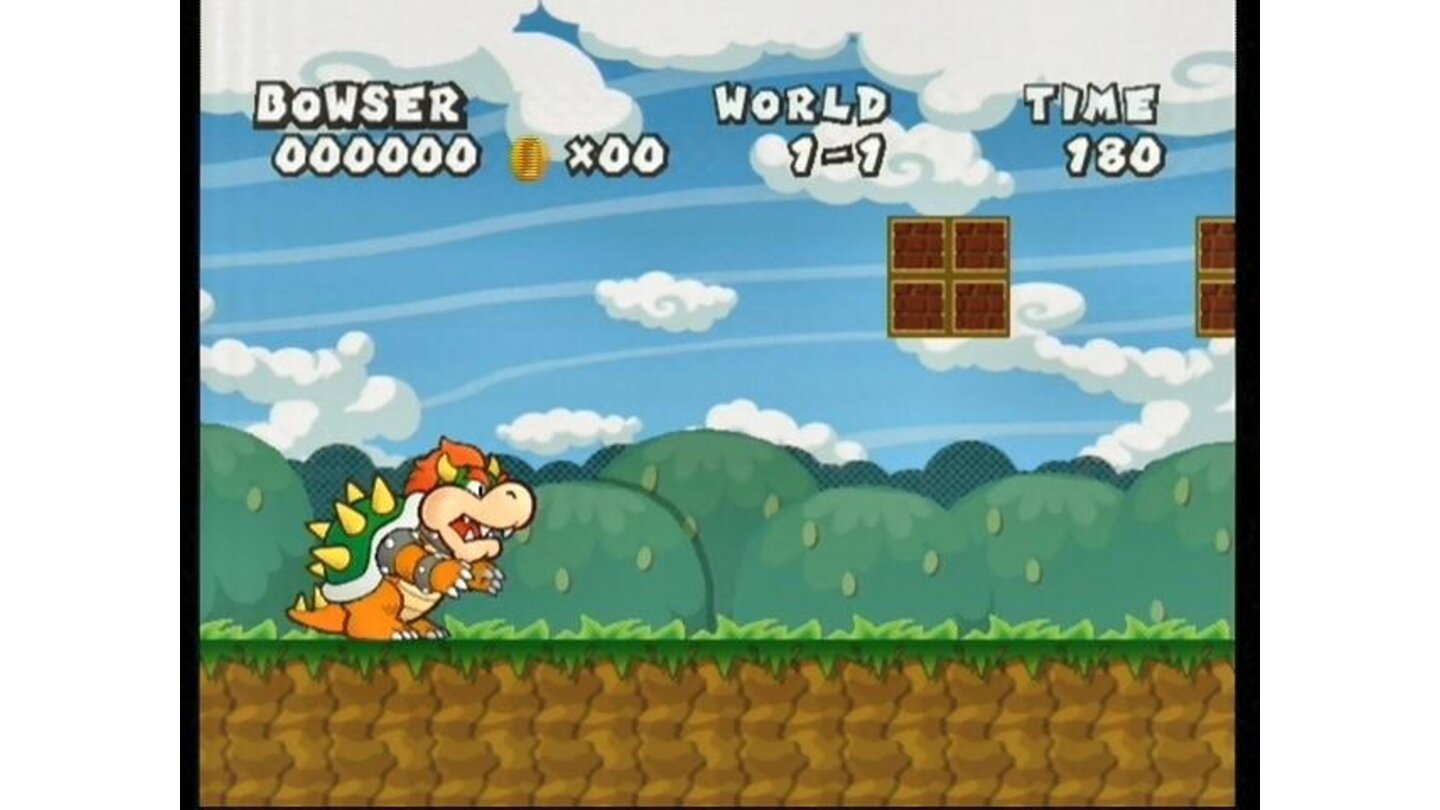 Guide Bowser in classic style levels.