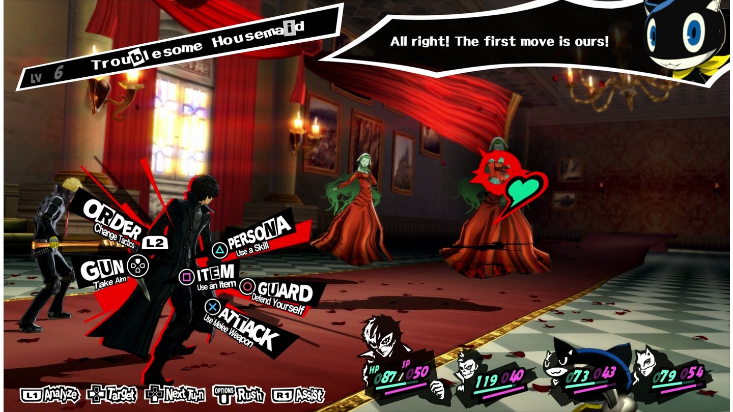 Persona 5Nachmittags können wir auf Wunsch im Metaverse gegen allerlei abgedrehte Dämonen kämpfen. Und sie auch für unsere Truppe rekrutieren.