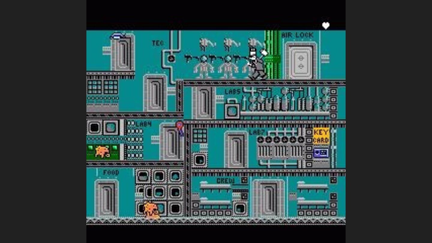 The final level, inside the moon base.