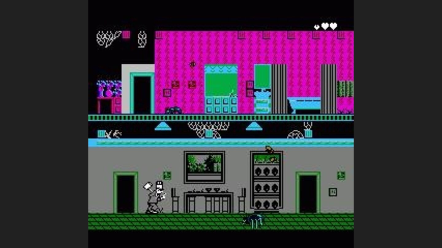 The mansion level, with the first large bugs.