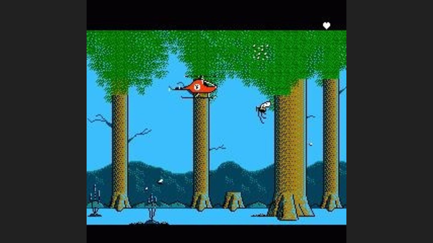 Flying the helicopter in level 5. Hitting insects will only stun them, you need to shoot them another time when theyre down.