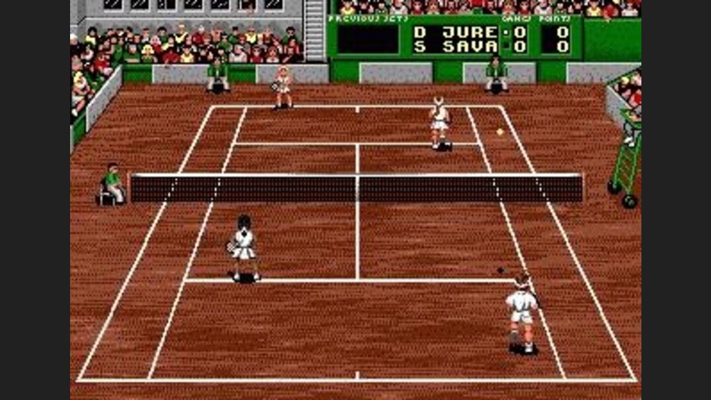 mixed doubles action..