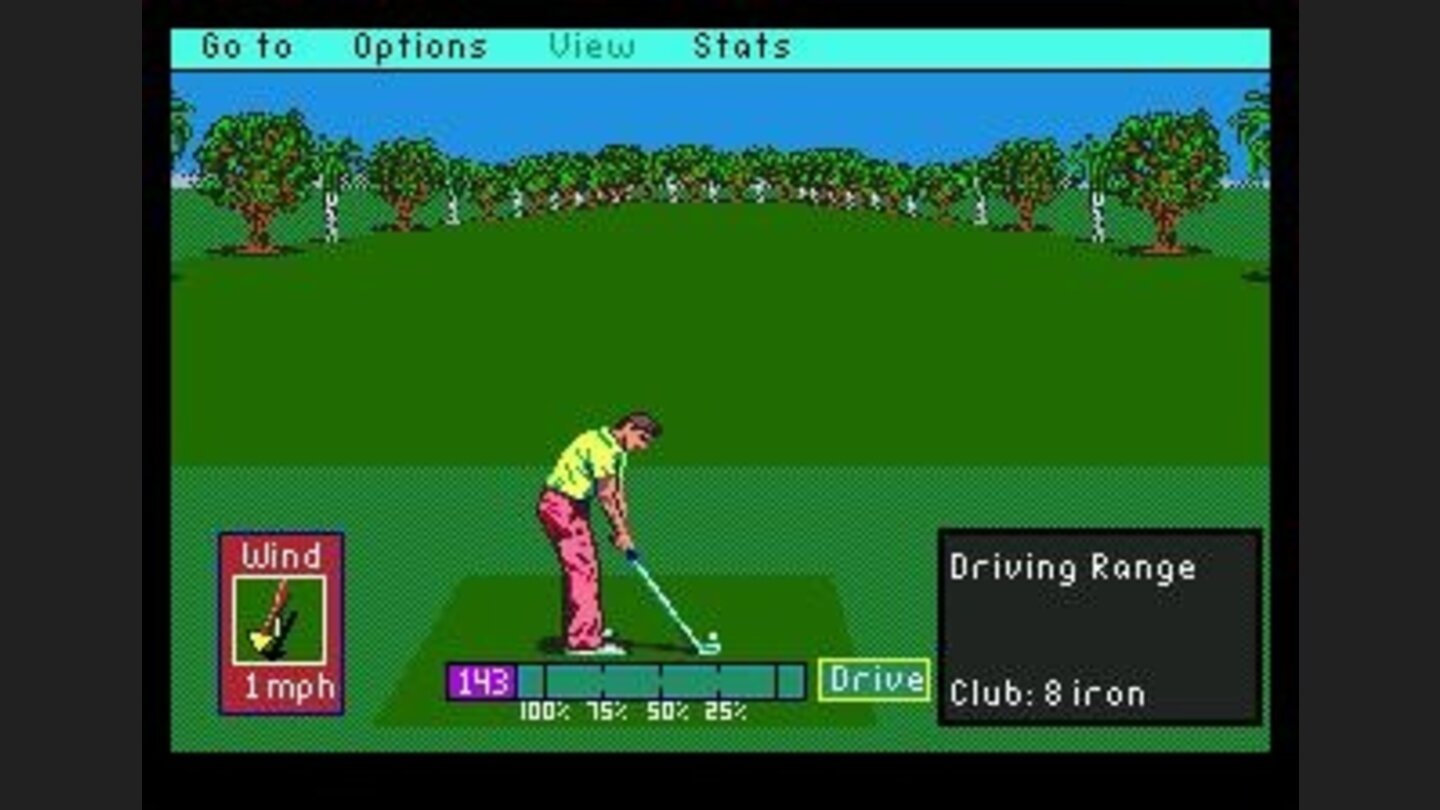 Get it just between the trees!