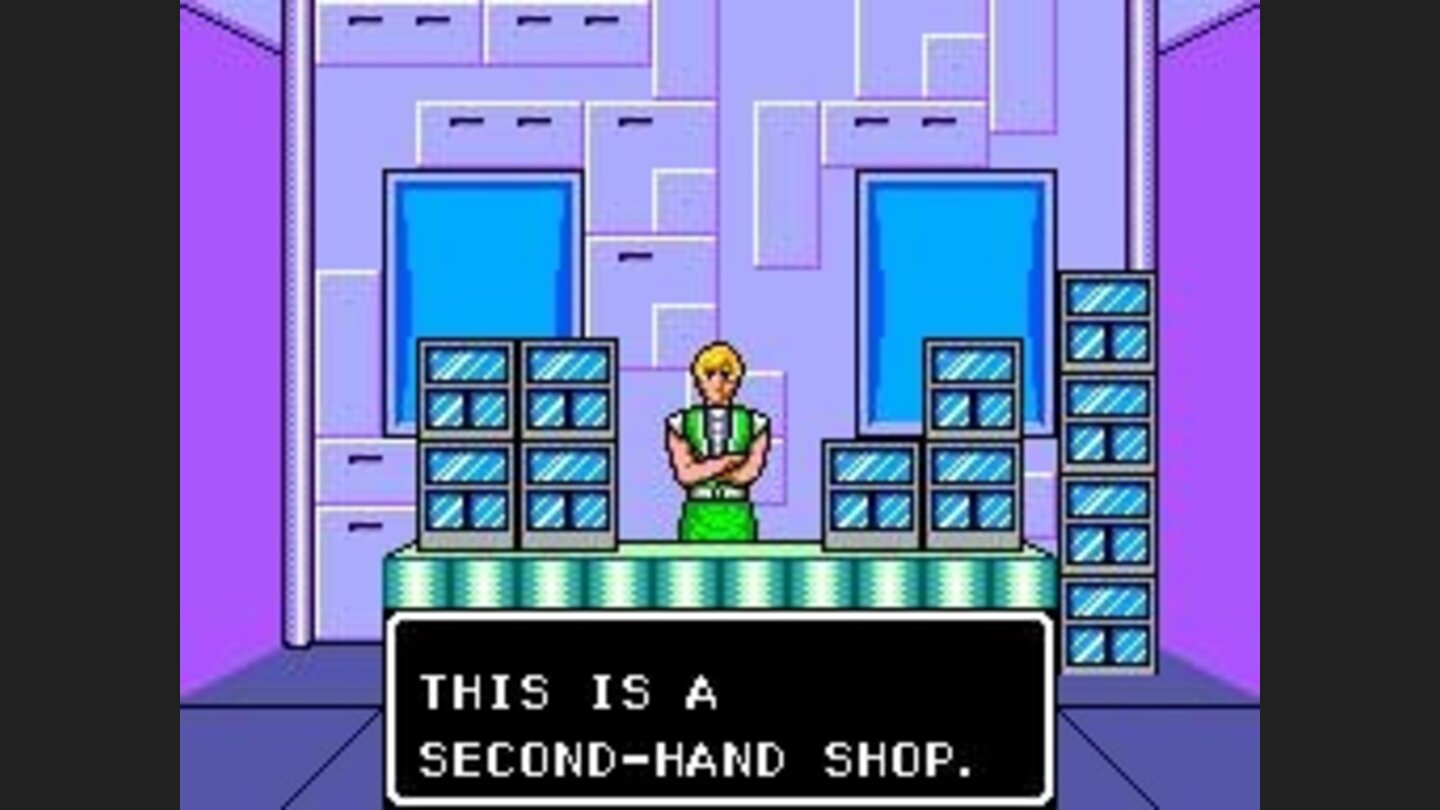 Second-hand shop?! What the... Hey, I want only new stuff! Ive already got 65 mesetas!